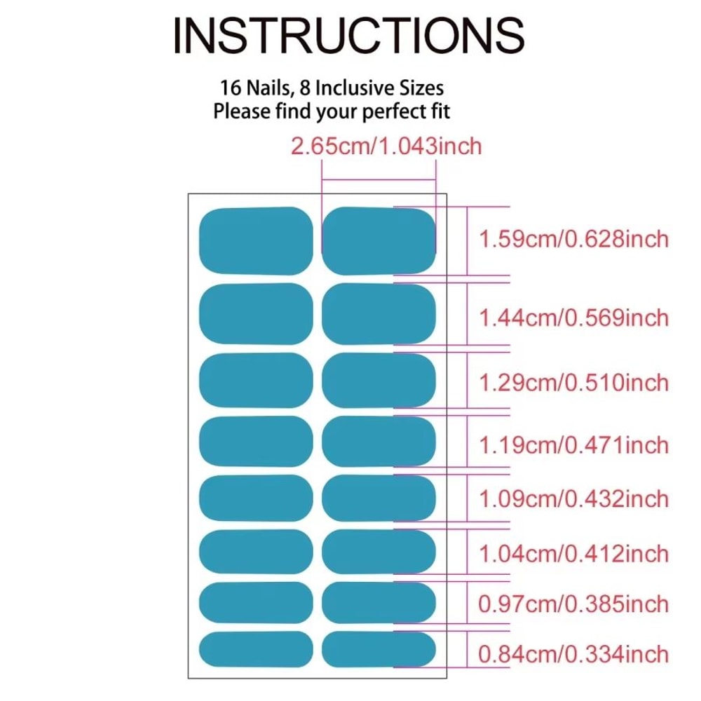 16Piece Solid Color Nail Stickers Pink Nude Disposable Nail Polish Film 5