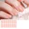 16Piece Solid Color Nail Stickers Pink Nude Disposable Nail Polish Film 6