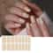 16Piece Solid Color Nail Stickers Pink Nude Disposable Nail Polish Film 7