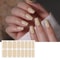 16Piece Solid Color Nail Stickers Pink Nude Disposable Nail Polish Film 7