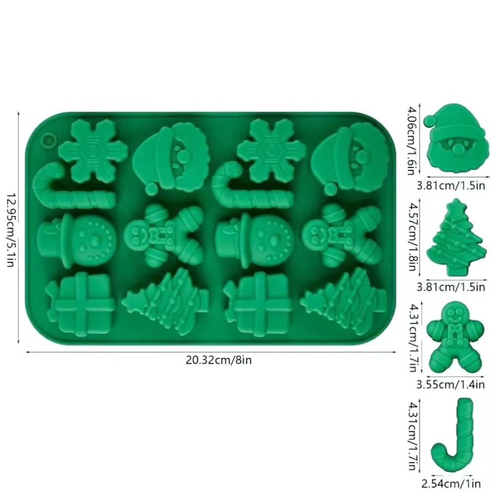 Christmas Tree And Holiday Character Chocolate Cookie Mold 6