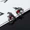 Red And Black Crow Earrings Vintage Dark Style Pair 4