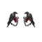 Red And Black Crow Earrings Vintage Dark Style Pair 6
