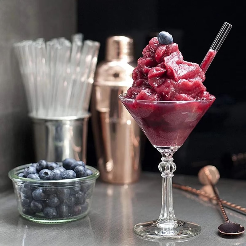 Premium Reusable Glass Straws Set With Cleaning Brushes 5