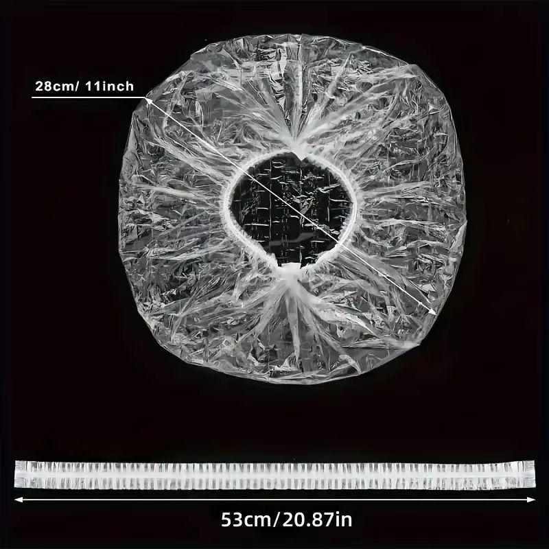 Extra Large Thick Disposable Shower Caps 50Pack For Travel Spa Use 4