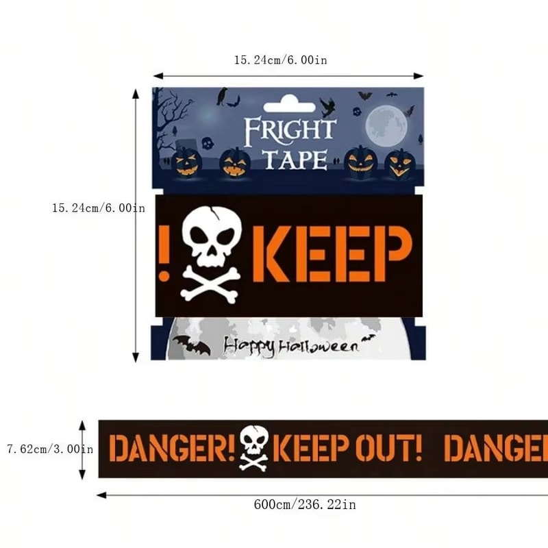 Halloween Warning Tape Decoration Strip For Haunted Houses Parties 9