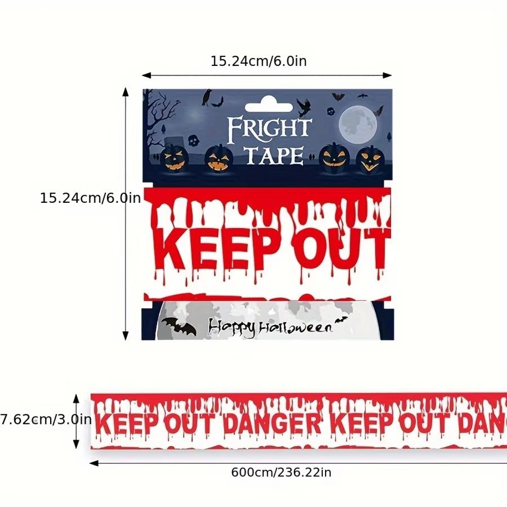 Halloween Warning Tape Decoration Strip For Haunted Houses Parties 8