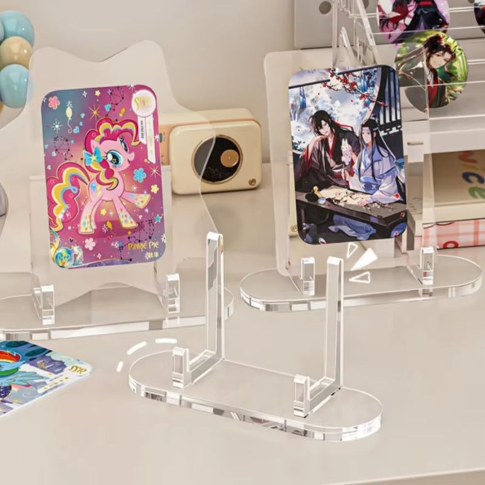 Acrylic Photo Display Stand Transparent Desk Frame For Photos Cards 0