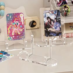 acrylic photo display stand transparent desk frame for photos & cards