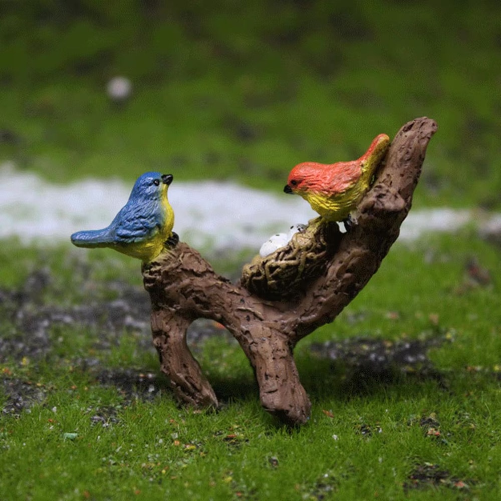 Mini Succulent Flower Pot Bird Pendant Garden Aquarium Decoration 5