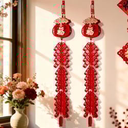 2026 chinese new year hanging firecracker & fu character decoration