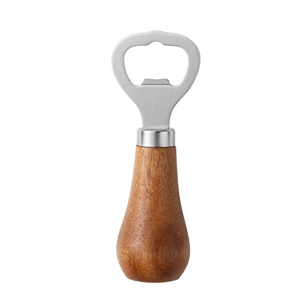 Solid Wood Handle Stainless Steel Beer Bottle Opener For Home Use 7