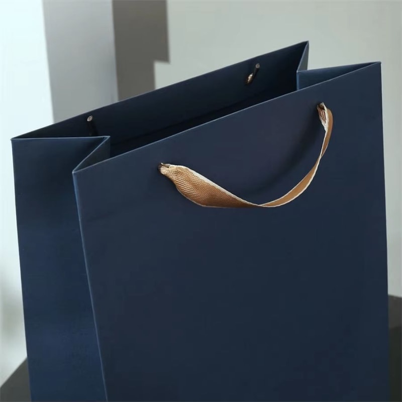 Retro Navy 3Pack Fashion Gift Packaging Paper Bags For Boutique Retail 2