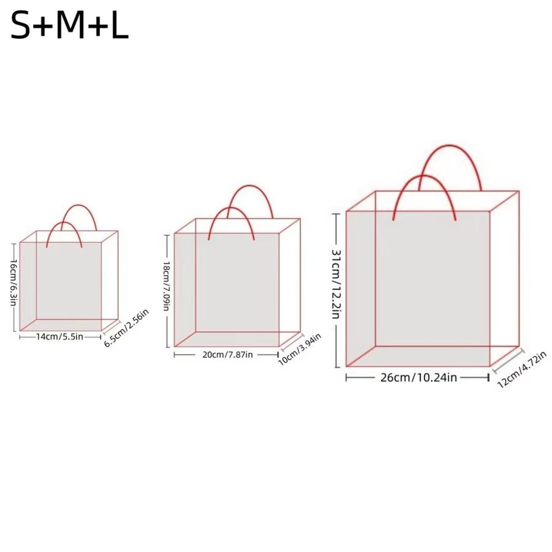 Retro Navy 3Pack Fashion Gift Packaging Paper Bags For Boutique Retail 8
