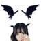 Halloween Black Wing Hair Clips 2Pack Bat Demon Duckbill Costume Accessories 2