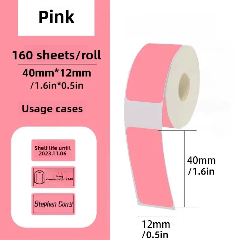 Portable Waterproof Thermal Label Stickers 160pcsRoll SelfAdhesive Printable Tags 4
