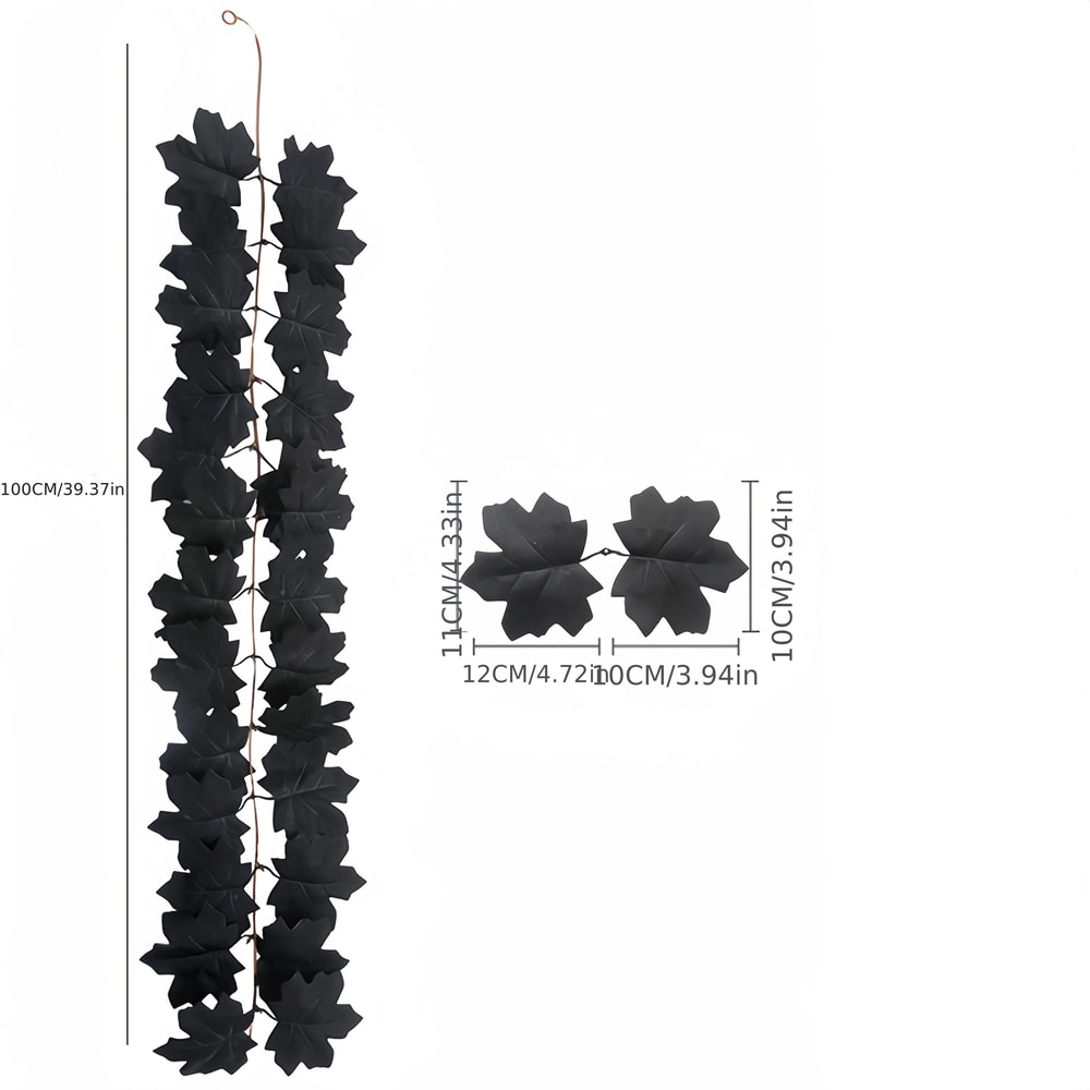 Autumn Maple Leaf Vine Garland For Halloween And Thanksgiving Decor 10