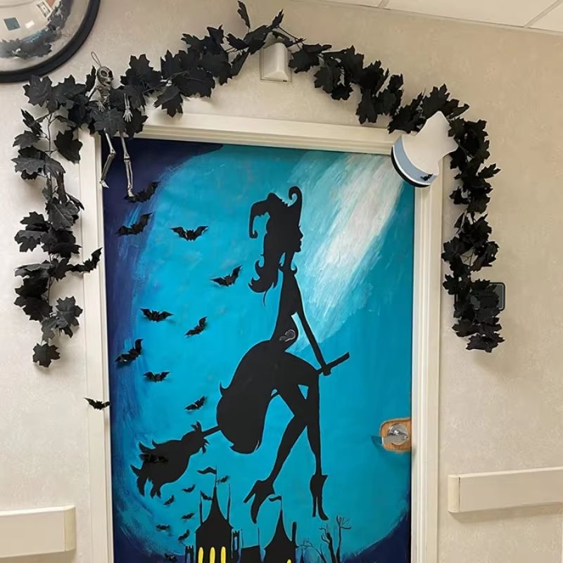 Autumn Maple Leaf Vine Garland For Halloween And Thanksgiving Decor 5