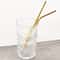Set Of 4 Reusable Gold Metal Straws For Milk Tea Coffee Juice 2