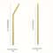 Set Of 4 Reusable Gold Metal Straws For Milk Tea Coffee Juice 5