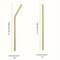 Set Of 4 Reusable Gold Metal Straws For Milk Tea Coffee Juice 5