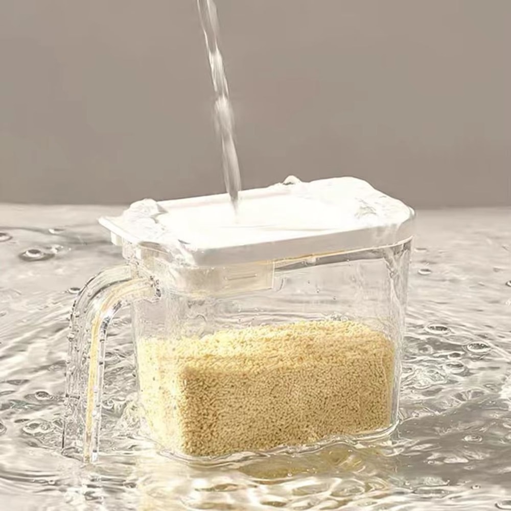 PopTop Sealed Seasoning Storage Box With Spoon For Kitchen Condiments 5