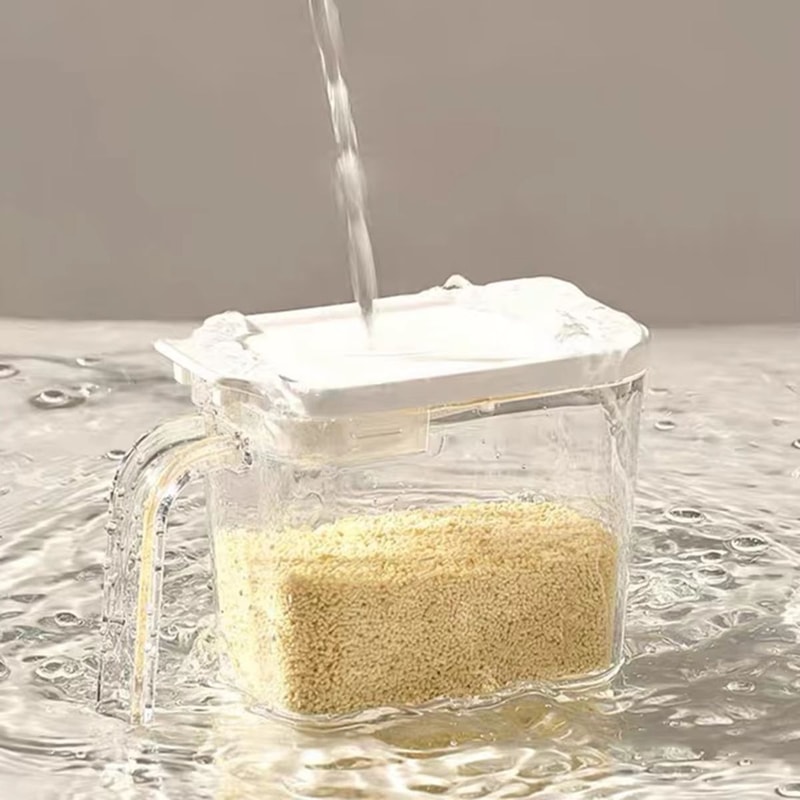 PopTop Sealed Seasoning Storage Box With Spoon For Kitchen Condiments 5