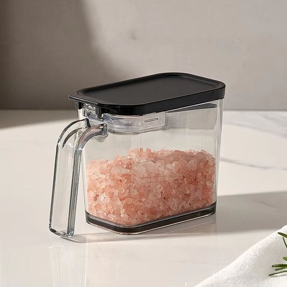 PopTop Sealed Seasoning Storage Box With Spoon For Kitchen Condiments 7