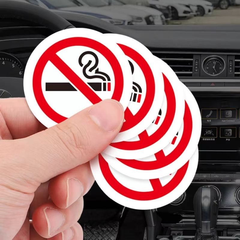 No Smoking Sign Sticker Set For Indoor And Outdoor Use 1