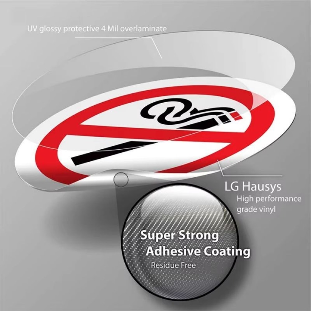 No Smoking Sign Sticker Set For Indoor And Outdoor Use 5