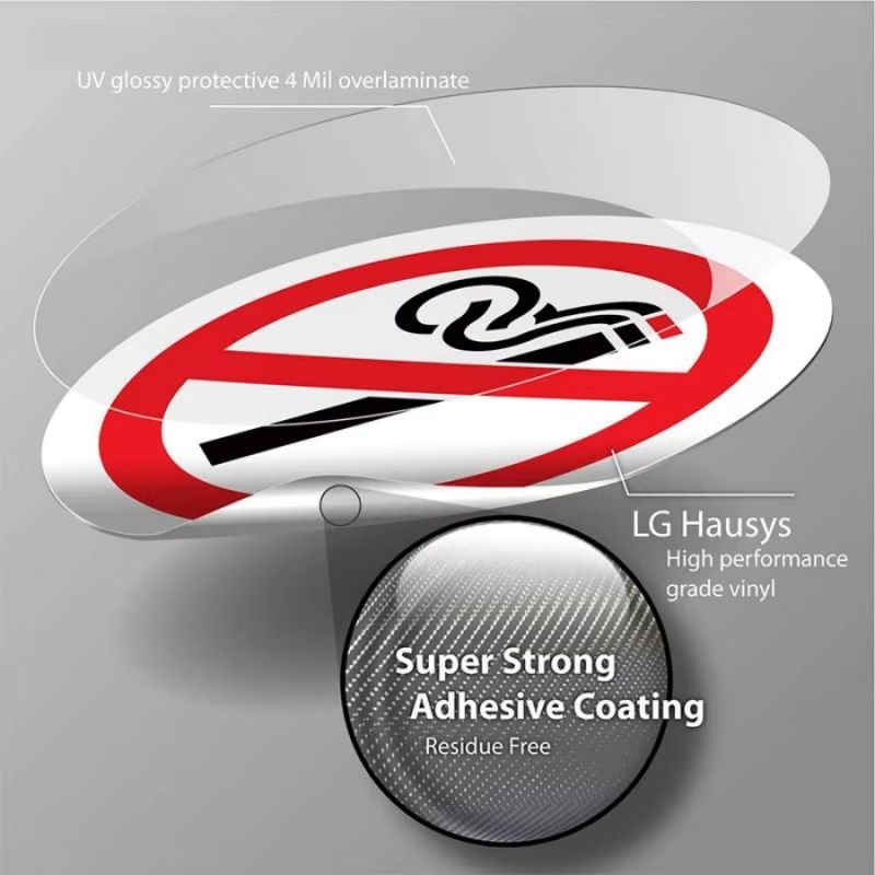 No Smoking Sign Sticker Set For Indoor And Outdoor Use 5