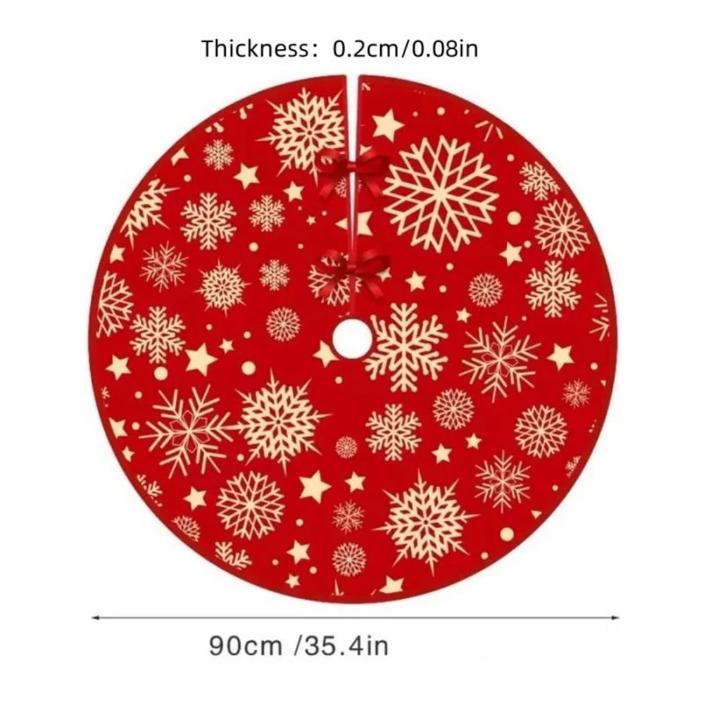 Festive Christmas Tree Skirt Base Mat For Holiday Decoration 5