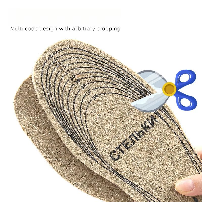 Custom Cut Wool Felt Warm Insoles For AutumnWinter Comfort 4