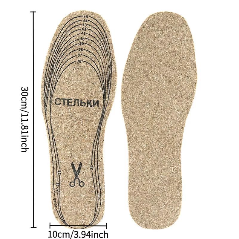 Custom Cut Wool Felt Warm Insoles For AutumnWinter Comfort 5