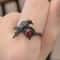 Halloween Dark Style Black Thorn Crow Adjustable Ring 0