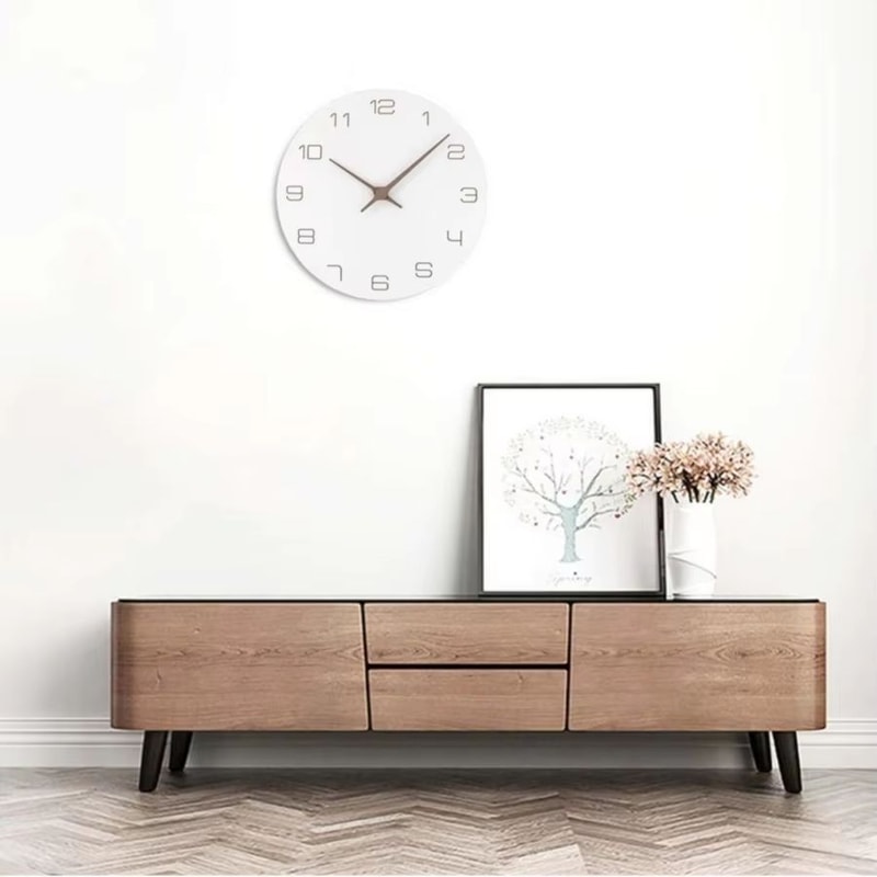Silent Wooden Quartz Wall Clock For Living Room And Home Decor 2