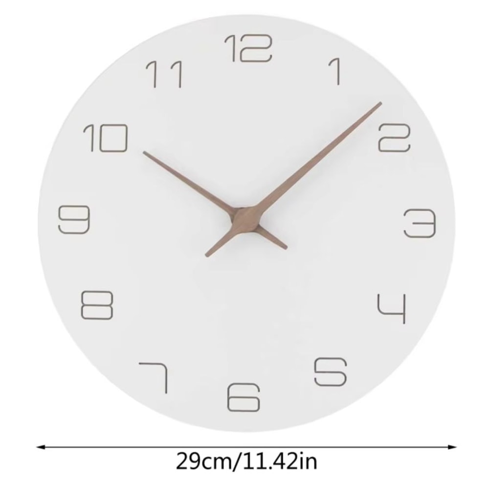 Silent Wooden Quartz Wall Clock For Living Room And Home Decor 5