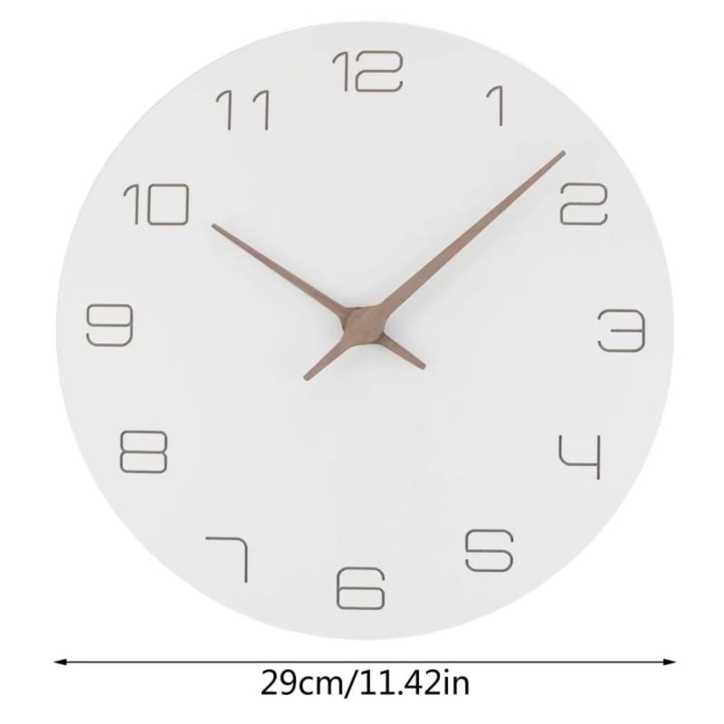 Silent Wooden Quartz Wall Clock For Living Room And Home Decor 5