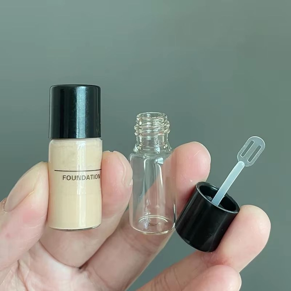 014 Fl Oz Refillable Liquid Foundation Travel Bottle Set With Mini Scoop 4