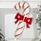 Set Of 2 Red Green White Christmas Bow Cane Balloons For Holiday Decor 5