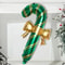 Set Of 2 Red Green White Christmas Bow Cane Balloons For Holiday Decor 6
