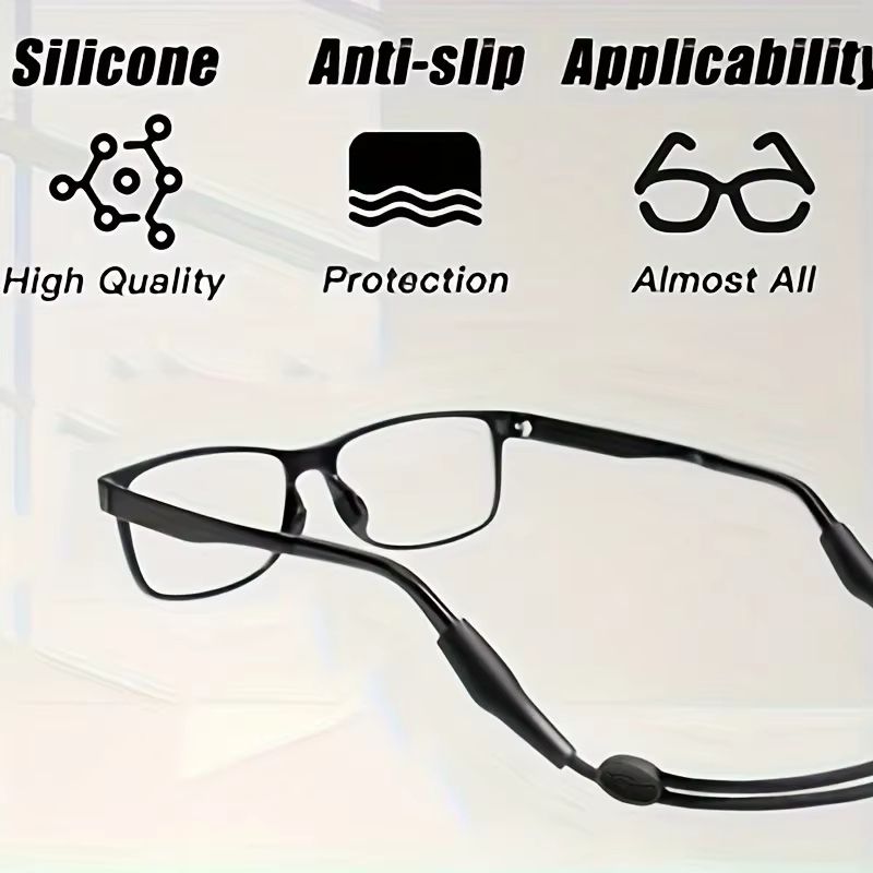 Adjustable Steel Wire Sport Eyeglasses Cord With AntiSlip Ear Hooks 1