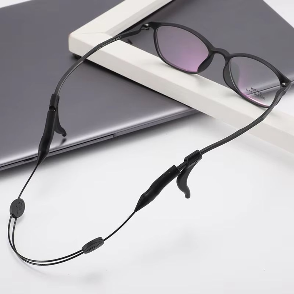 Adjustable Steel Wire Sport Eyeglasses Cord With AntiSlip Ear Hooks 2