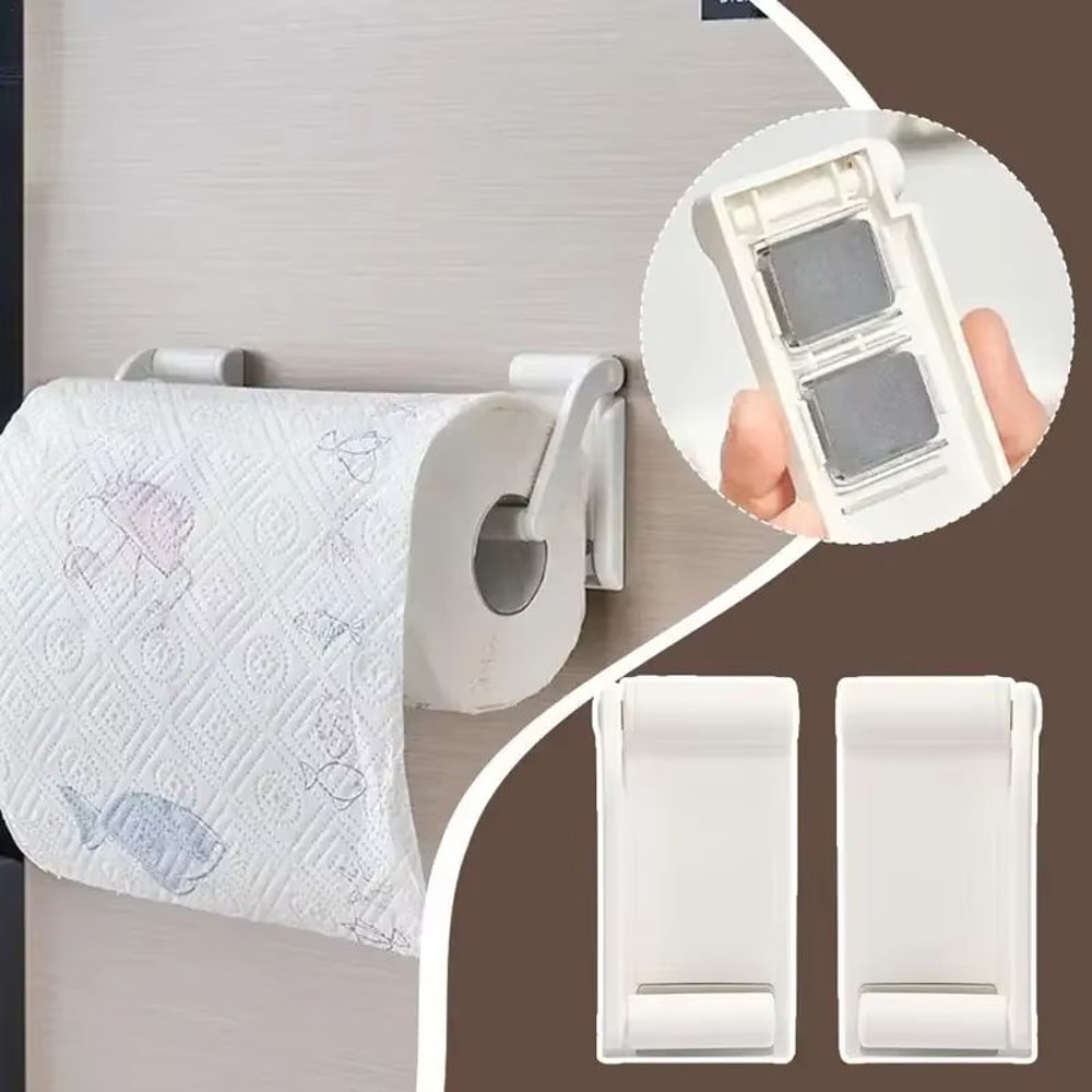 Magnetic PunchFree Paper Towel Holder And Kitchen Storage Rack 1