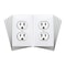 Funny Fake Power Outlet Stickers 3Pack Realistic Prank Wall Decals 0
