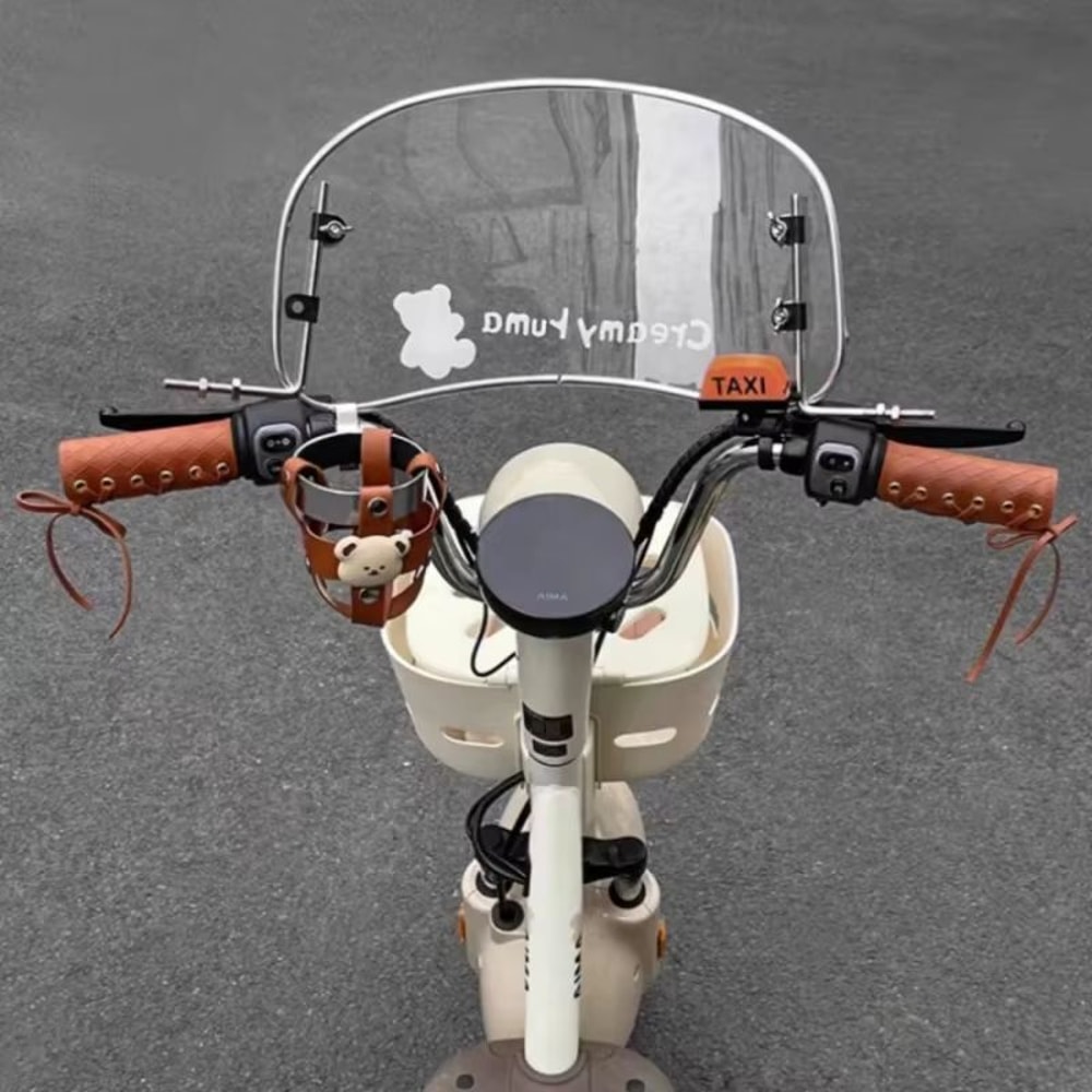 Retro Brown Leather Tie Rope Handlebar Covers 2Pack Adjustable NonSlip Motorcycle Bicycle Grips 2