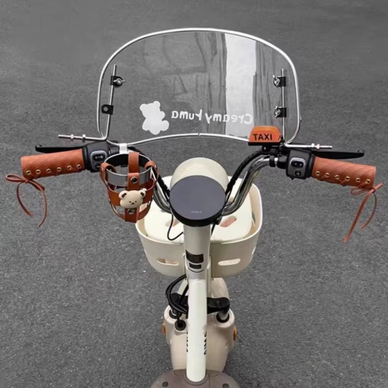 Retro Brown Leather Tie Rope Handlebar Covers 2Pack Adjustable NonSlip Motorcycle Bicycle Grips 2