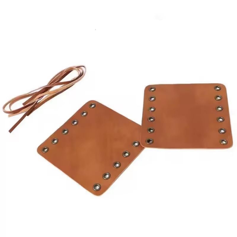 Retro Brown Leather Tie Rope Handlebar Covers 2Pack Adjustable NonSlip Motorcycle Bicycle Grips 4