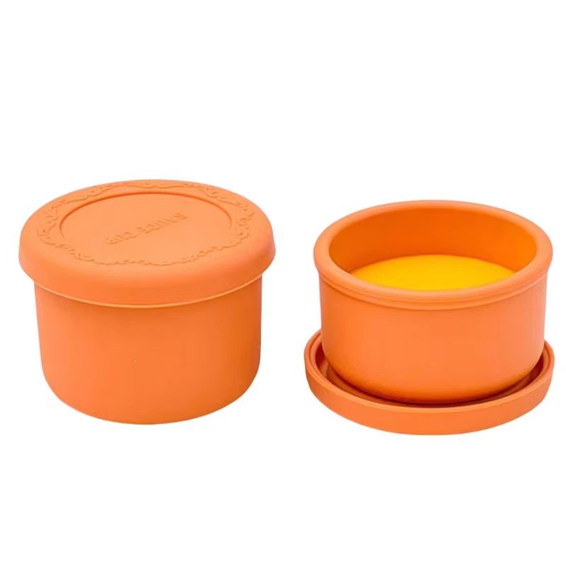 Round Silicone Lunch Box JapaneseStyle Microwave Safe Food Storage Container 5