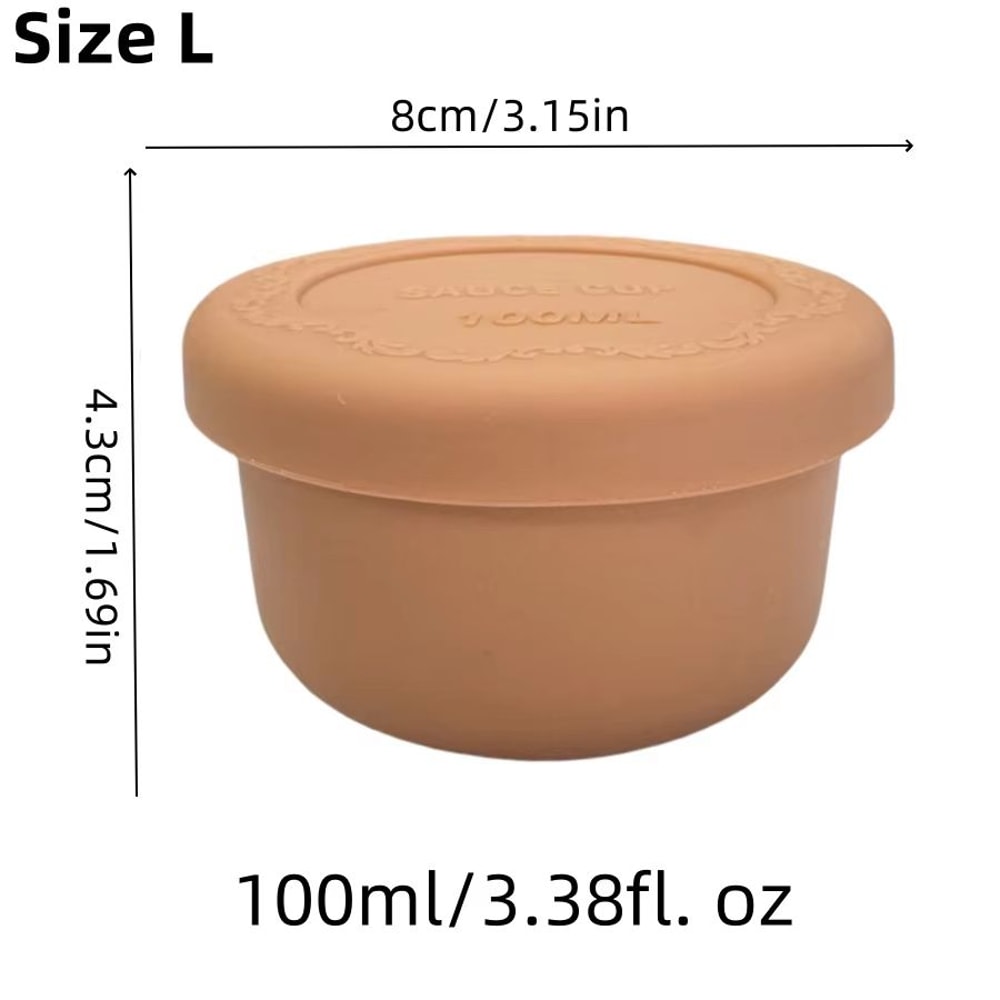 Round Silicone Lunch Box JapaneseStyle Microwave Safe Food Storage Container 6